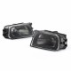 Pair Black Fog Lights Bumper Lamp Cover Housing For BMW E39 5-Series 97-00/ Z3 97-01