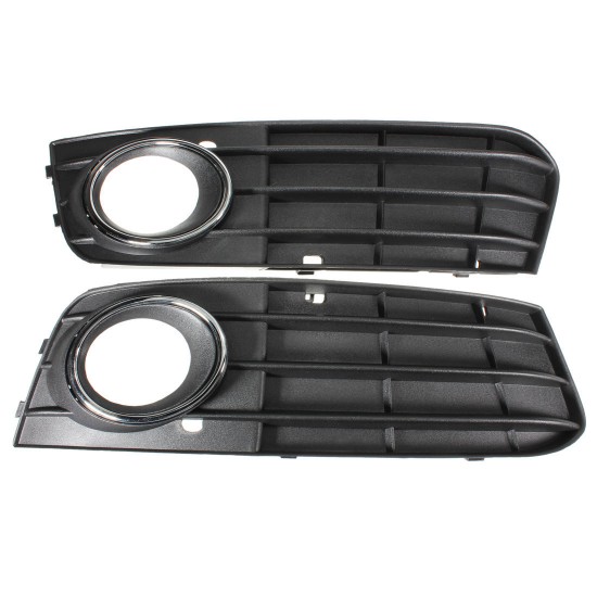 Pair Car Fog Lights Grilles Non-Slinefor Audi A4 2009-2011