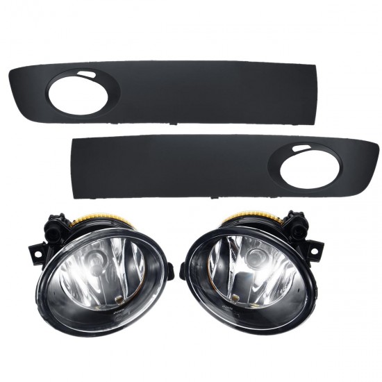 Pair Car Front Bumper Fog Lights Lamp with Grilles Cover For VW Transporter Caravelle 2009-2015 Pair Car Front Bumper Fog Lights Lamp with Grilles Cover For VW Transporter Caravelle 2009-2015