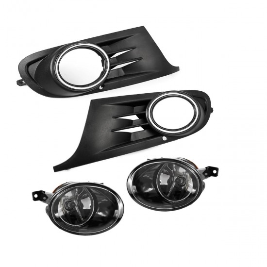 Pair Car Front Bumper Grill Fog Lights Lamp with Bulbs Amber for VW Jetta Sportwagen Golf MK6 09-14 Pair Car Front Bumper Grill Fog Lights Lamp with Bulbs Amber for VW Jetta Sportwagen Golf MK6 09-14