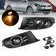 Pair Car Front Bumper Grill Fog Lights Lamp with Bulbs Amber for VW Jetta Sportwagen Golf MK6 09-14