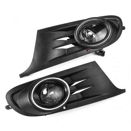 Pair Car Front Bumper Grill Fog Lights Lamp with Bulbs Amber for VW Jetta Sportwagen Golf MK6 09-14 Pair Car Front Bumper Grill Fog Lights Lamp with Bulbs Amber for VW Jetta Sportwagen Golf MK6 09-14