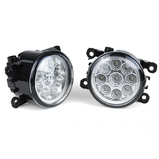 Pair Car Front LED Fog Lights Lamps with H11 Bulbs White For Land Rover Discovery 4 Range Rover Sport L322
