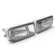 Pair Clear Car Front Driving Fog Lights Lamp with 9006 Bulbs 55W For Toyota Land Cruiser 1998-2007
