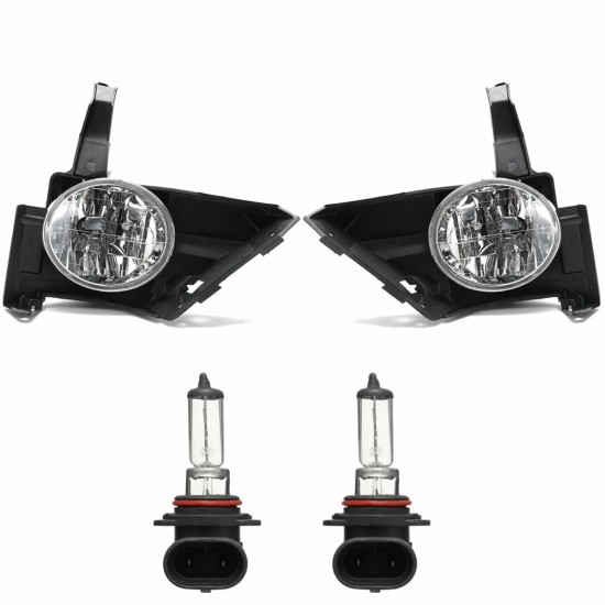 Pair Clear Front Bumper Fog Light Driving Lamp Switch+Wiring For Honda CR-V CRV 2005-2006