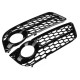 Pair Front Bumper Fog Light Lamp Grille Grill Cover Honeycomb Hex Black For Audi A5 2008-2011