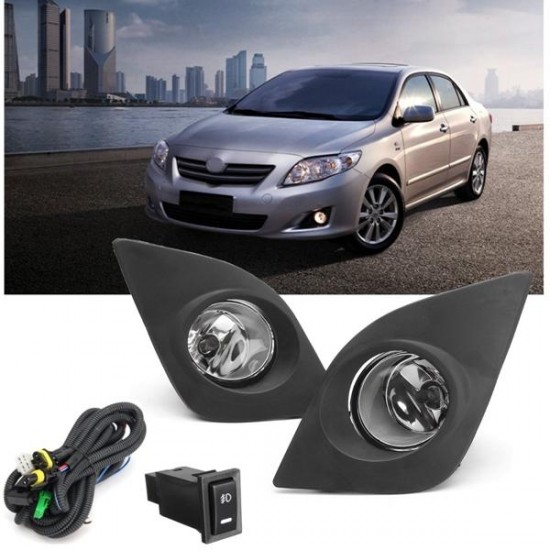 Pair H11 Front Bumper Fog Light With Harness Relay Switch For Toyota Corolla 2014-2016 Pair H11 Front Bumper Fog Light With Harness Relay Switch For Toyota Corolla 2014-2016
