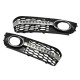 Pair Honeycomb Hex Mesh Fog Lights Cover Grille with Flowing LED Turn Signal White DRL Daytime Running For Audi A4 B8 2009-2011 Pair Honeycomb Hex Mesh Fog Lights Cover Grille with Flowing LED Turn Signal White DRL Daytime Running For Audi A4 B8 2009-2011
