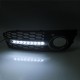 Pair Honeycomb Hex Mesh Fog Lights Cover Grille with Flowing LED Turn Signal White DRL Daytime Running For Audi A4 B8 2009-2011 Pair Honeycomb Hex Mesh Fog Lights Cover Grille with Flowing LED Turn Signal White DRL Daytime Running For Audi A4 B8 2009-2011