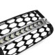 Pair Honeycomb Hex Mesh Fog Lights Cover Grille with Flowing LED Turn Signal White DRL Daytime Running For Audi A4 B8 2009-2011 Pair Honeycomb Hex Mesh Fog Lights Cover Grille with Flowing LED Turn Signal White DRL Daytime Running For Audi A4 B8 2009-2011