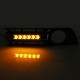Pair Mesh Fog Lights Cover Grille Flowing LED Turn Signal White DRL Daytime Running For Audi A4 B6 2002-2005 Pair Mesh Fog Lights Cover Grille Flowing LED Turn Signal White DRL Daytime Running For Audi A4 B6 2002-2005