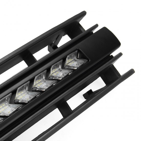 Pair Mesh Fog Lights Cover Grille Flowing LED Turn Signal White DRL Daytime Running For Audi A4 B6 2002-2005 Pair Mesh Fog Lights Cover Grille Flowing LED Turn Signal White DRL Daytime Running For Audi A4 B6 2002-2005