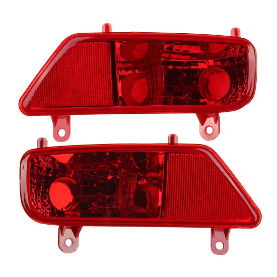 Pair Rear Bumper Fog Light Lamp Cover Red Left Right for PEUGEOT 3008 2009-2015