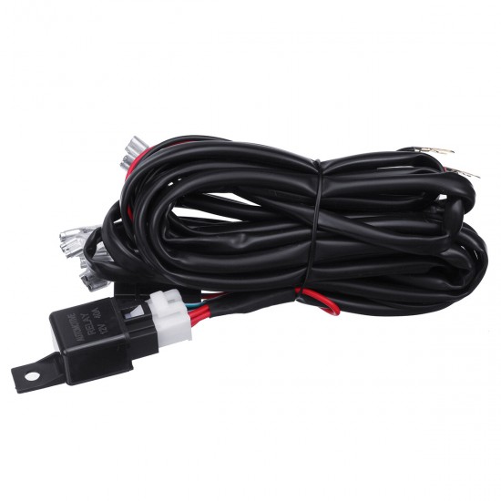 Universal 5 Pin Car 12V Waterproof LED Work Light Fog Lamp Bar Lighting Switch Relay Wiring Harness Kit