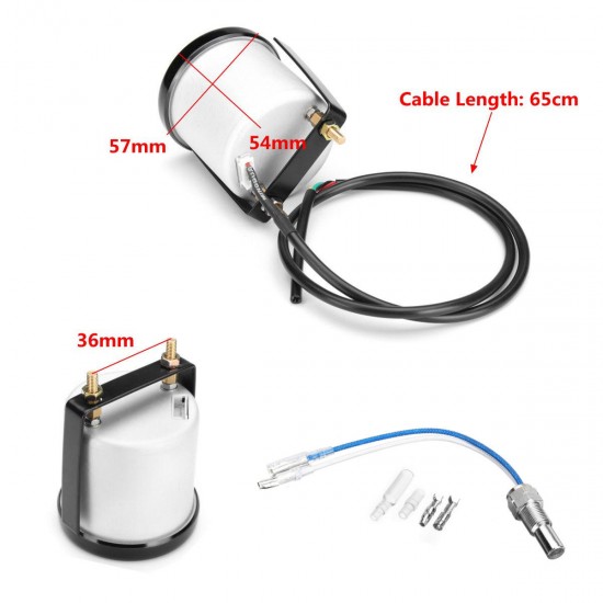 2 Inch 52mm Water Temperature Gauge Meter 7 Color LED 2 Inch 52mm Water Temperature Gauge Meter 7 Color LED