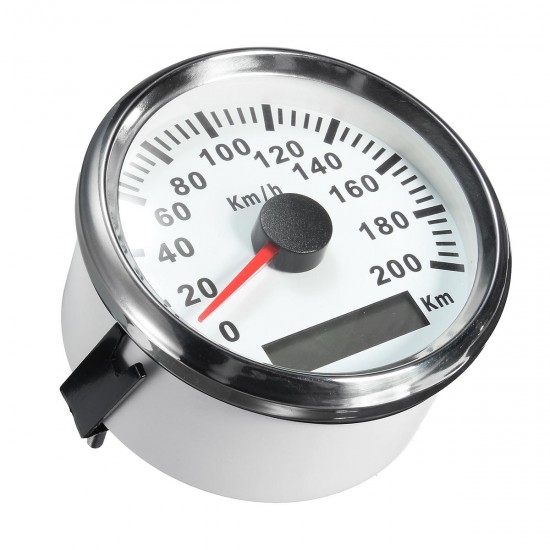 3.34 Inch Auto Car GPS Speed Meter Stainless Waterproof White Digital Gauge 200km/h 3.34 Inch Auto Car GPS Speed Meter Stainless Waterproof White Digital Gauge 200km/h