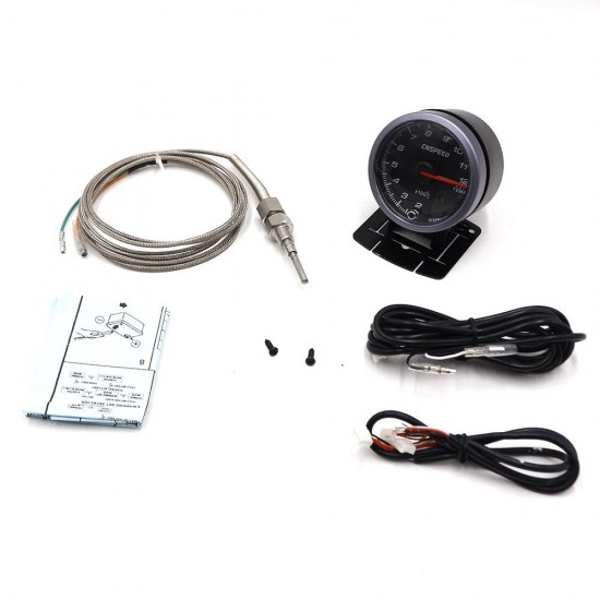 60MM Car Exhaust Gas Temperature Gauge Sensor 200-1200C EGT with Sensor White Amber Light 60MM Car Exhaust Gas Temperature Gauge Sensor 200-1200C EGT with Sensor White Amber Light
