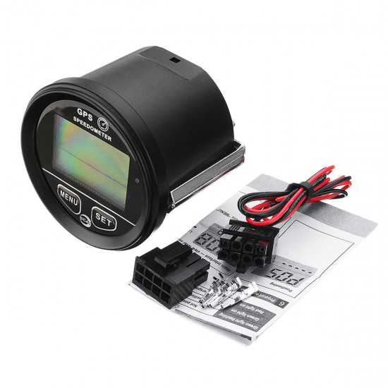 60mm GPS Speedometer Odometer LCD Digital Display 12V 24V for Motorcycle Marine Boat Truck