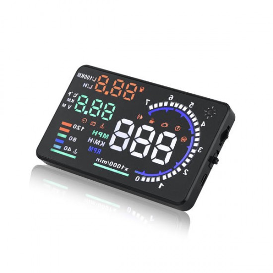 A8 5.5inch Car HUD Head Up Display with OBD2 Interface Plug A8 5.5inch Car HUD Head Up Display with OBD2 Interface Plug
