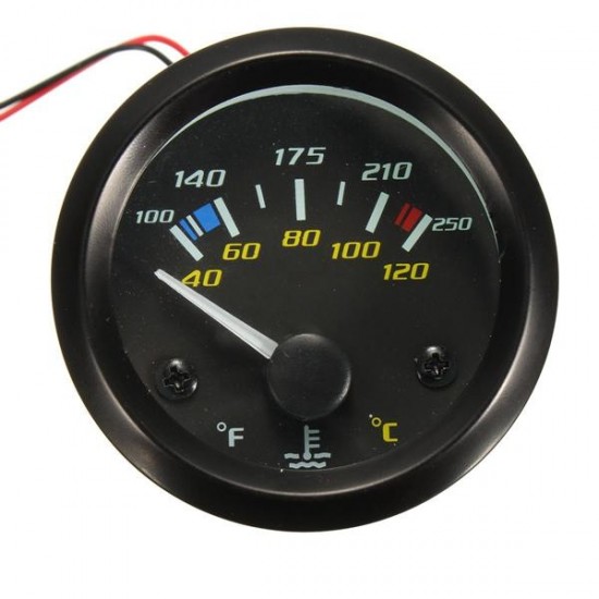 Car Water Temperature Gauge 2 Inch for 12 Volt System Universal Car Water Temperature Gauge 2 Inch for 12 Volt System Universal