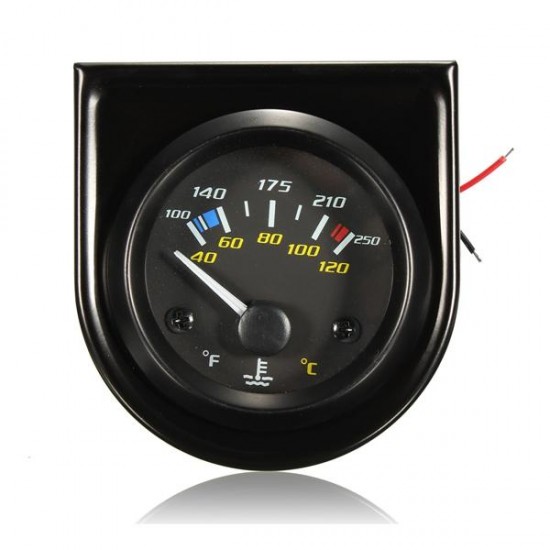 Car Water Temperature Gauge 2 Inch for 12 Volt System Universal