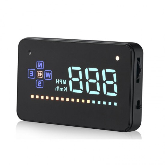 A2 3.5 Inch Auto Vehicle GPS HUD Head Up Display Speedometers Overspeed Warning