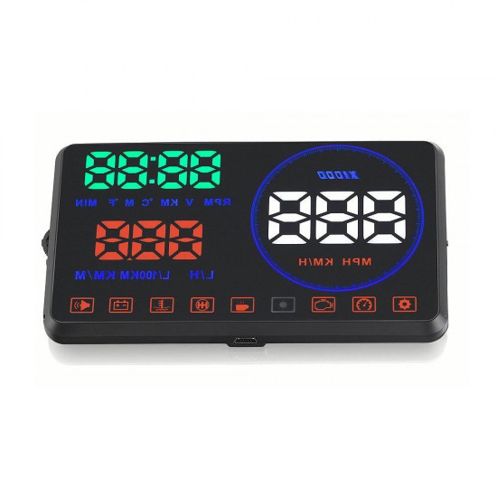 M9 Car HUD Display Dual Core Car HUD Alarm Tool