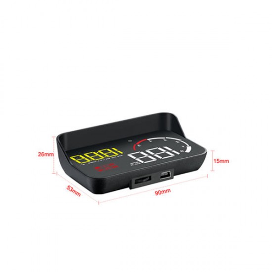 M10 Car Head Up Display HUD OBDII Fatigue Driving Reminder Speed Alarm Navigation Projector