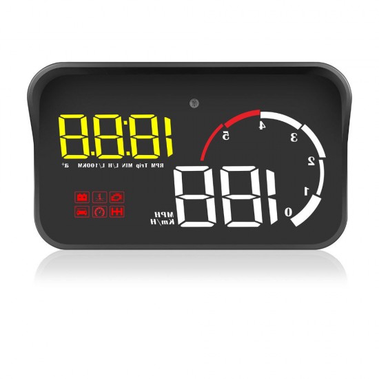 M10 Car OBD2 HUD Head Up Display Digital Speedometer Windshield Projector Reader Engine RPM Faulty Code Water Temperature