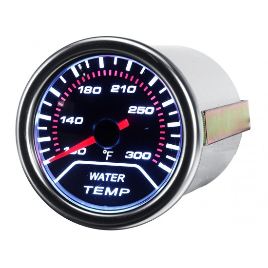 Universal 2 Inch Car Water Temperature Gauge Meter Smoked Tint Fahrenheit Unit