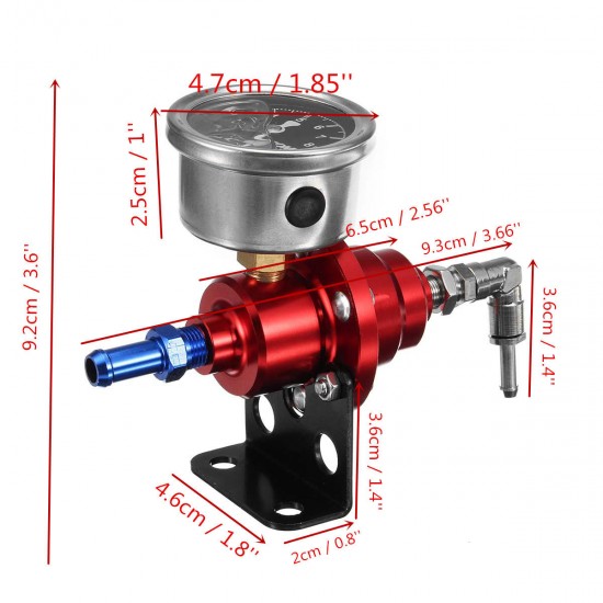 Universal Adjustable Car Fuel Hose Auto Pressure Regulator With 160PSI Oil Gauge Kit Universal Adjustable Car Fuel Hose Auto Pressure Regulator With 160PSI Oil Gauge Kit