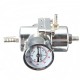 Universal Silver Adjustable Pressure Regulator 0-140PSI Gauge Steel