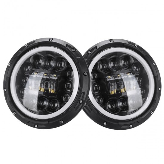 2Pcs 7 Inch 60W Round LED Projection Headlights Head Lamps DRL Turn Signal Lights Hi/Low Beam Waterproof 10V-30V For Jeep Wrangler 2Pcs 7 Inch 60W Round LED Projection Headlights Head Lamps DRL Turn Signal Lights Hi/Low Beam Waterproof 10V-30V For Jeep Wrangler