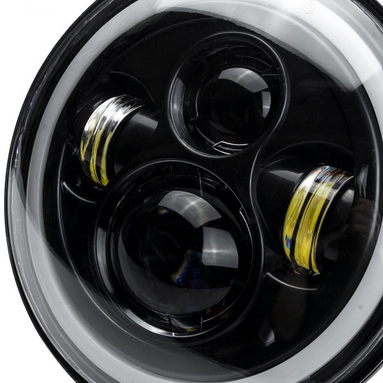 2Pcs 7 Inch Car Round LED Headlights Head Turn Signal Lamps DRL High/Low Beam Waterproof IP67 For Jeep Wrangler 2Pcs 7 Inch Car Round LED Headlights Head Turn Signal Lamps DRL High/Low Beam Waterproof IP67 For Jeep Wrangler