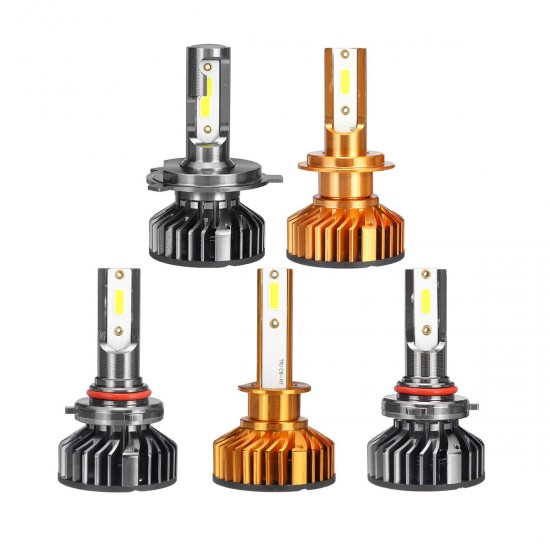 2Pcs Car COB LED Headlights High Concentration Light Speedily Heat Dissipation Lamps 6000K 9800LM 9-36V 55W H1 H3 H4 H7 9005 9006