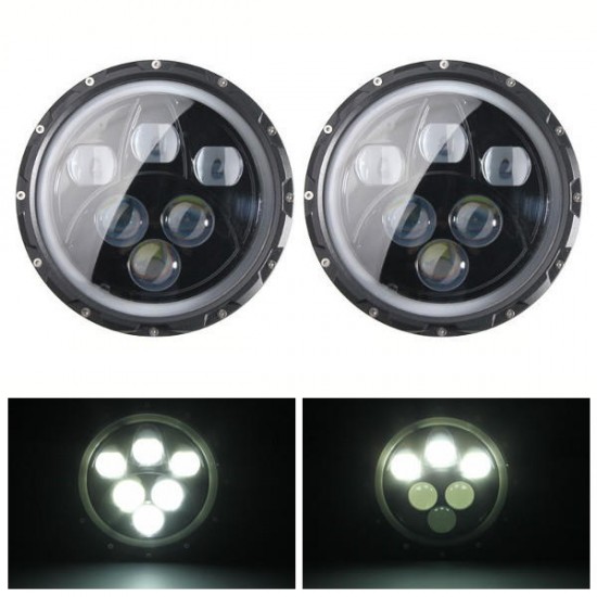 2pcs H4 H13 7inch 60W 6500K IP67 Hi/Lo Beam LED Headlights For Jeep Wrangler JK TJ LJ CJ 2pcs H4 H13 7inch 60W 6500K IP67 Hi/Lo Beam LED Headlights For Jeep Wrangler JK TJ LJ CJ