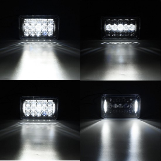 4X6'' H4 5D LED Headlights Lamp Bulb Hi/Low Beam DRL for Truck SUV Off Road Car 48W 2400LM 4X6'' H4 5D LED Headlights Lamp Bulb Hi/Low Beam DRL for Truck SUV Off Road Car 48W 2400LM