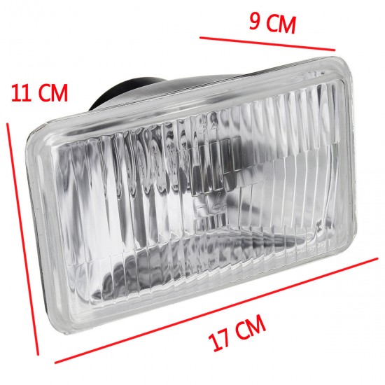 4x6Inch Rectangle Car Headlights with H4 HaloLamps 55W for Toyota Hilux Ute 1983-2003