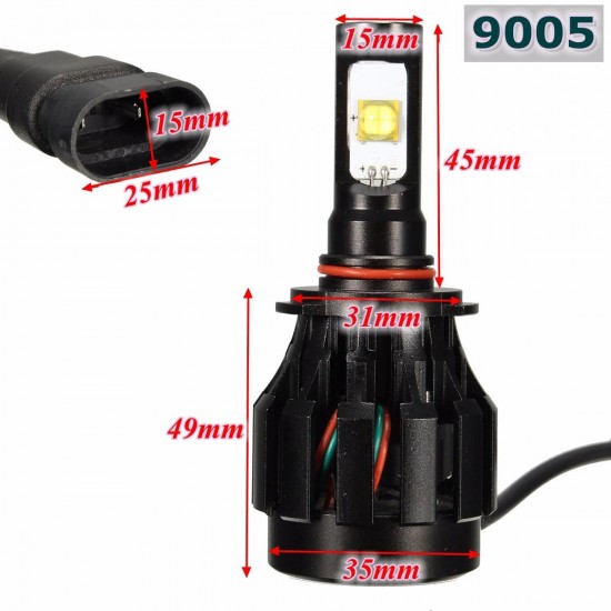 7000LM 60W H8/H9/H11/H13/9005/9006/9007 LED Headlight Lamps Hi/Lo Beam Bulbs