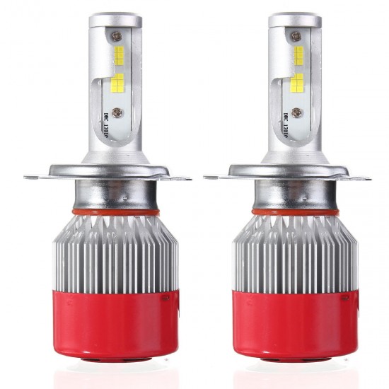 72W 7200LM LED Car Headlights Bulb Fog Lamp H3 H4 H7 H11/H8 9005/9006 6500K White