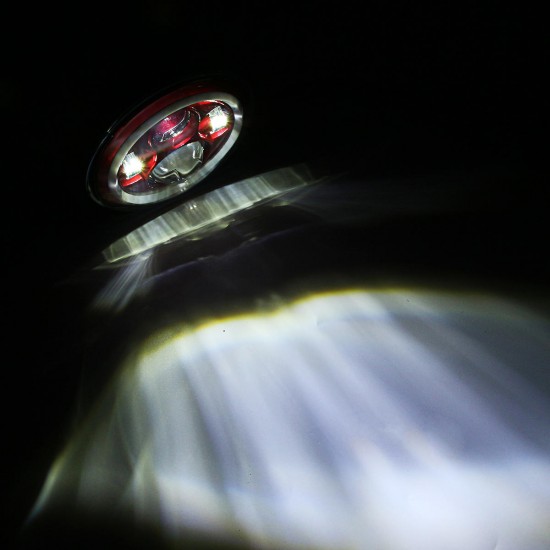 7Inch H4 LED Headlights Hi-Lo Beam Light Halo Angle Eyes for Wrangler