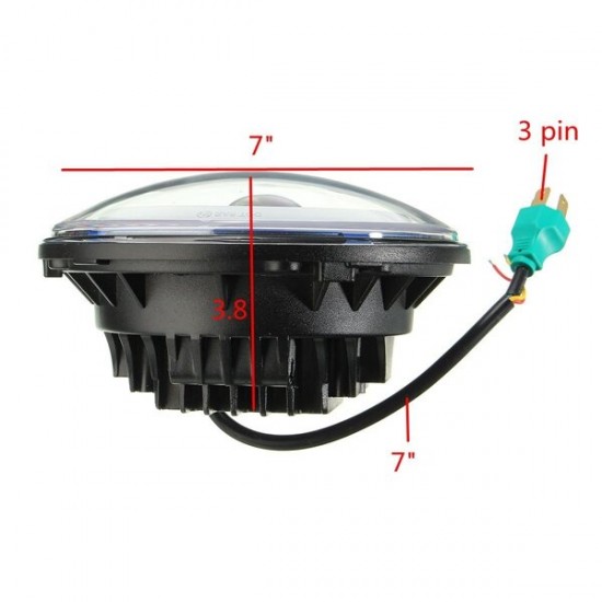 7inch 6000K LED Hi-Lo Beam Headlight Halo Angle Eyes White DRL Blue Turn Light For Jeep Wrangler 7inch 6000K LED Hi-Lo Beam Headlight Halo Angle Eyes White DRL Blue Turn Light For Jeep Wrangler