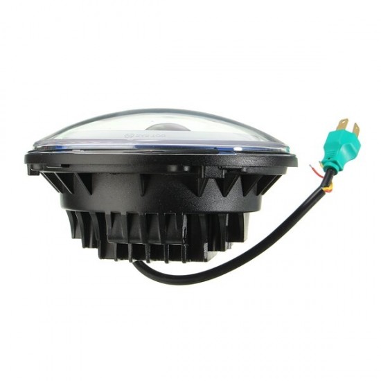 7inch 6000K LED Hi-Lo Beam Headlight Halo Angle Eyes White DRL Blue Turn Light For Jeep Wrangler