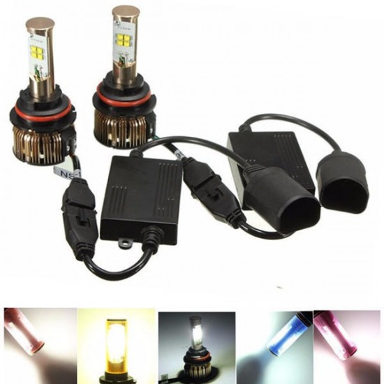 80W 7680LM Car LED Headlights Bulbs Fog Lamps 9004 9005 9006 H4 H7 H8 H9 H11 6000K DIY Color Temperature