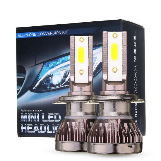 80W Mini Car COB LED Headlights Bulbs H1 H4 H7 H8 9005 9006 9012 Fog Lamp 10000LM 6000K White DC 9-32V 2Pcs 80W Mini Car COB LED Headlights Bulbs H1 H4 H7 H8 9005 9006 9012 Fog Lamp 10000LM 6000K White DC 9-32V 2Pcs