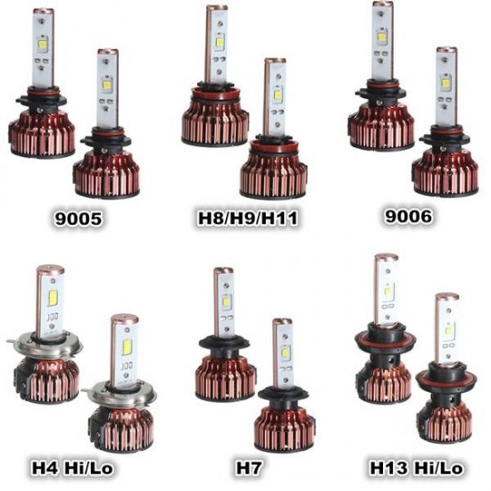 80W/50W H4 H13 50W H7 H8/9/11 9005 9006 6000K LED Hi-Low Beam Headlight Kit