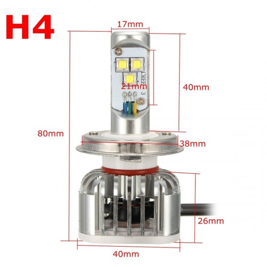 9005 9006 H7 H8 H4 6500K 6000LM 60W White Car LED Headlight Kit 9005 9006 H7 H8 H4 6500K 6000LM 60W White Car LED Headlight Kit