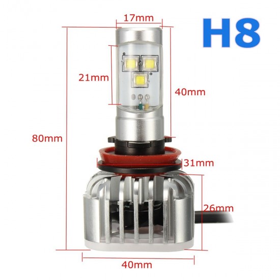 9005 9006 H7 H8 H4 6500K 6000LM 60W White Car LED Headlight Kit