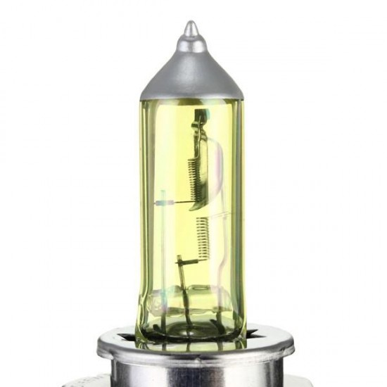 A Pair of H4 HID Xenon Light Bulbs Lamps DC12V Yellow 3000K