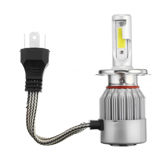 C6 COB LED Headlights Bulb Fog Lamp H1 H3 H4 H7 H8/H9/H11 9005/9006 72W 7600LM 6000K White 2PCS For Car Motor